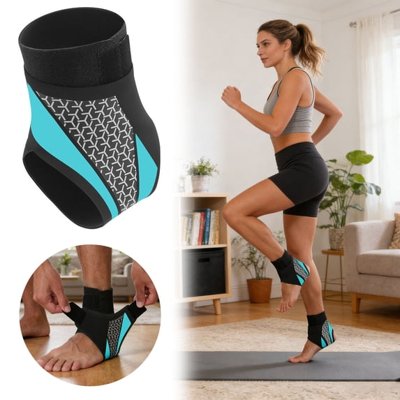 Adjustable Compression Ankle Support Brace Breathable Honeycomb Ankle Stabilizer for Running Workout Gym Sports Ankle Protection Right-Footed Style,C