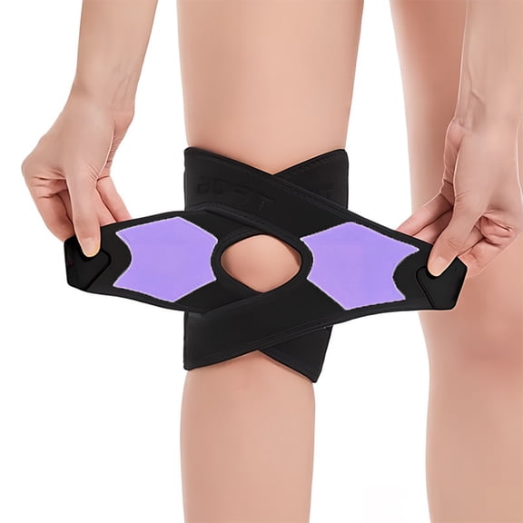 Adjustable Compression Knee Brace Cross Support for Arthritis Pain Meniscus Tear Sports Protection Purple