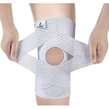 Adjustable Compression Knee Brace with Air Mesh Fabric & Side Stabilizers, ACL