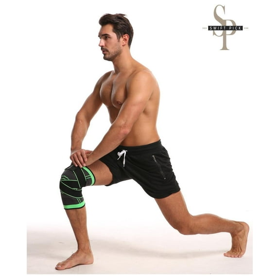 Adjustable Compression Knee Brace with Support Straps - Ideal for Sports, Running, and Joint Pain Relief - Unisex By SwiftPick