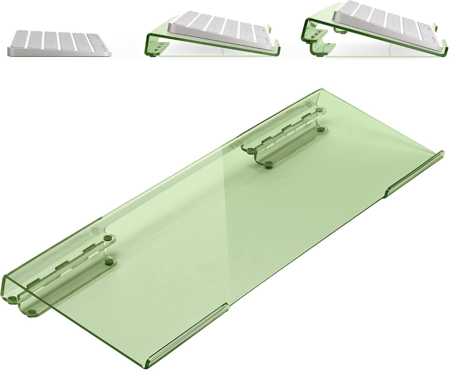 Woman Computer Inventor Adjustable Computer Keyboard Riser Stand for Desk, Acrylic Keyboard ...