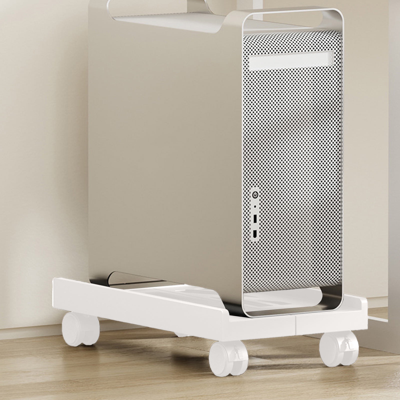 Adjustable Computer Tower Stand with Locking Casters, Ventilated ...