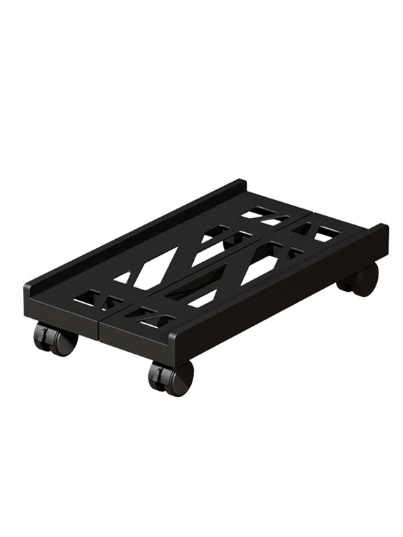 Adjustable Computer Tower Stand, PC Stand Mobile CPU Stands with 4 Rolling Caster Wheels Fits Most PC Under Desk, for Home, Office, Gamers (Black)