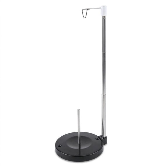 Adjustable Cone Thread Stand Spool Holder for Sewing, Embroidery, Quilting, Serger Machines, Single Stand for Smoother Feed, Large Holder with Heavy Plastic Base for Cross-Wound Cones, Black