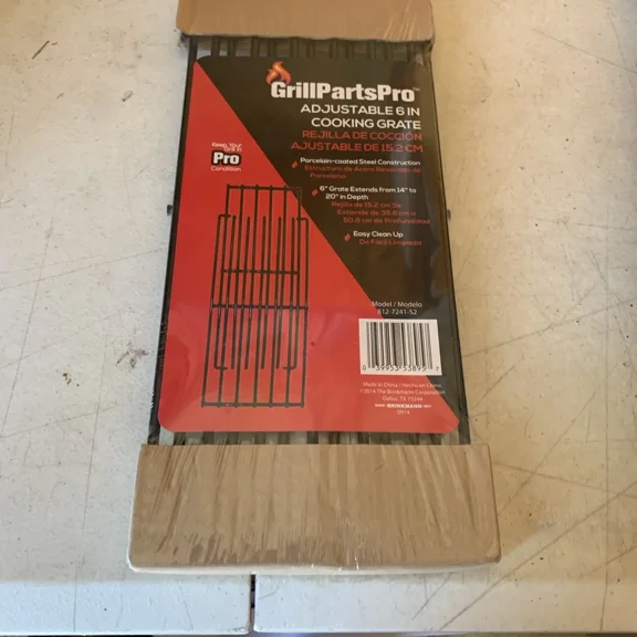 Adjustable Cooking Grate - Porcelain Coated Steel - 6" X 14 -20" (Wyz)