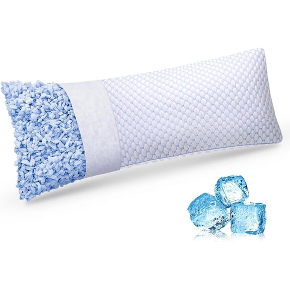 Adjustable Cooling Shredded Memory Foam Pillows - Temperature-Regulating for Hot Sleepers with Dual Airflow Ventilation