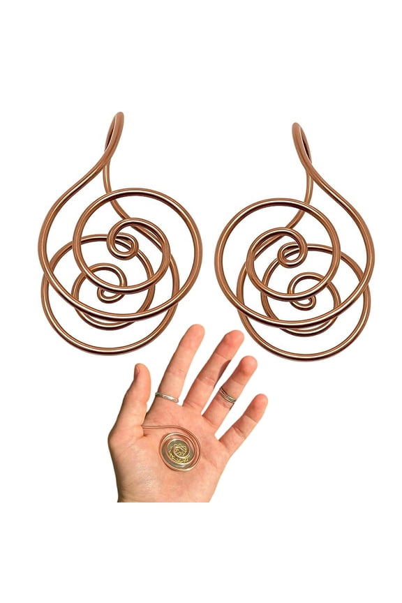 Adjustable Copper Alloy Spirals Hand Rings For Chakras Balancing And Mindfulness Practice HanmdadePalm Rings