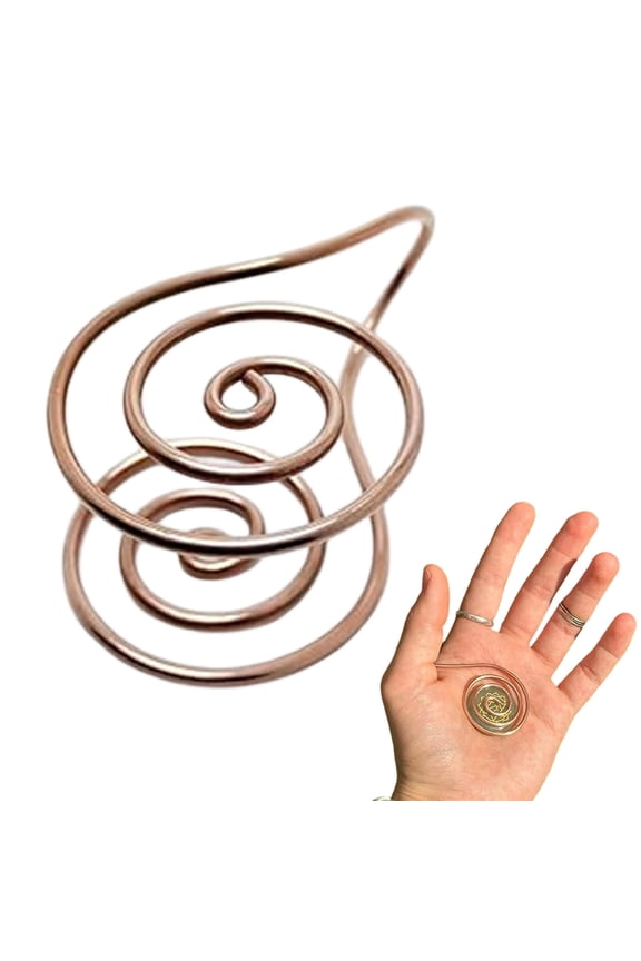 Adjustable Copper Alloy Spirals Hand Rings For Chakras Balancing And Mindfulness Practice HanmdadePalm Rings