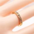 thumbnail image 1 of Adjustable Copper Gemstone Eye Ring with Zircon Inlay Opening Design Unisex Fashion Jewelry Durable Everyday Wear, 1 of 4
