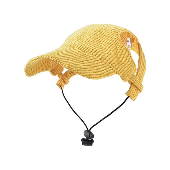 Adjustable Corduroy Pet Sun Hat – Outdoor Baseball Cap for Small to Large Dogs and Cats,with Ear Holes and Drawstring for Summer