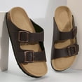 thumbnail image 1 of Adjustable Cork Slides with Soft Footbed - Buckled Slip-On Sandals for Casual & Outdoor Wear, 1 of 10