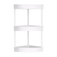 thumbnail image 1 of Adjustable Corner Storage Shelf | Bathroom Toilet Organizer with Removable Rollers & Drainage Holes | 22x14in Floor Tripod Stand for Kitchen/Bathroom, 1 of 7