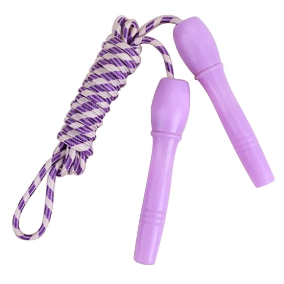 Adjustable Cotton Jump Rope for Kids Adults, Speed Skipping Rope with Handle, No Tangle Fitness Rope, Indoor Outdoor Exercise Workout Rope for Home Gym School Use