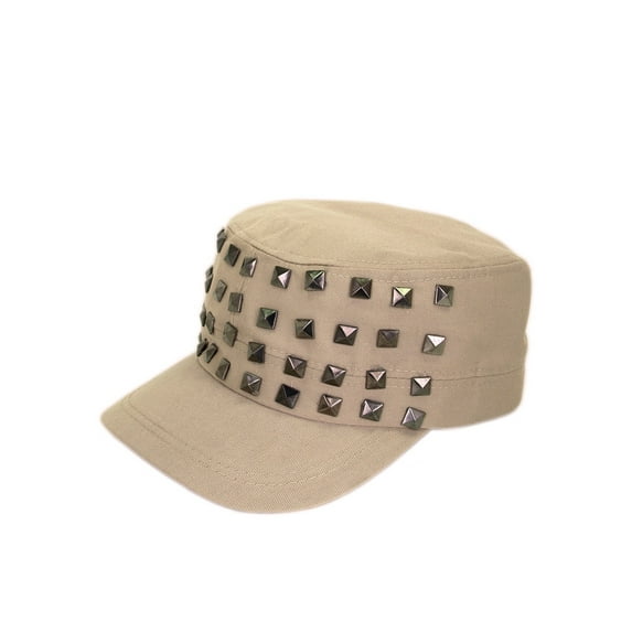 Adjustable Cotton Military Style Studded Front Army Cap