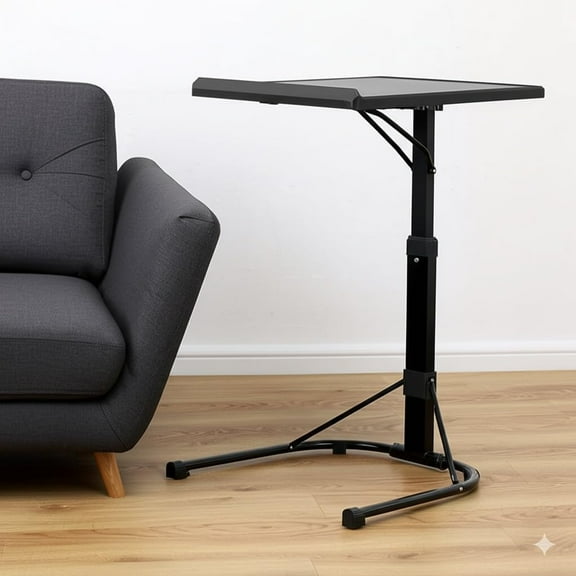 Adjustable Couch Table for Laptop and Snacks Multi-Functional Sofa Side Table, Portable Loveseat Workspace, Personal Activity Table for Couch, Bed, or Recliner