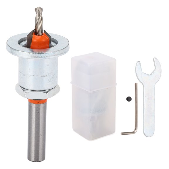 Adjustable Countersink Drill Bit, Counter Sink Drill Bit,Countersink Drill Bit 8x10x3.5 Alloy Steel Adjustable Drilling Tool with Drill Stop For Timber Installation
