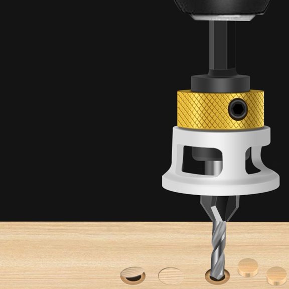Adjustable Countersink Drill Bits with Depth Stop Hex Shank for Woodworking 3.2×8Mm