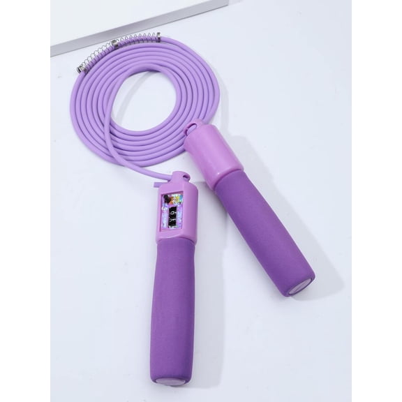 Adjustable Counting Jump Rope with Foam Handles - Purple - 1 Count