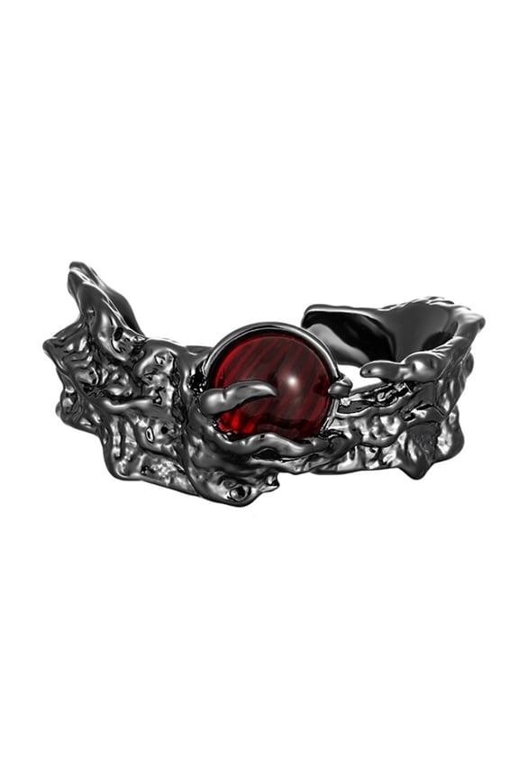 Adjustable Couple Rings Sun/Moons Theme Liquid Texture Copper Materials Accessory Finger Accessories for Partners