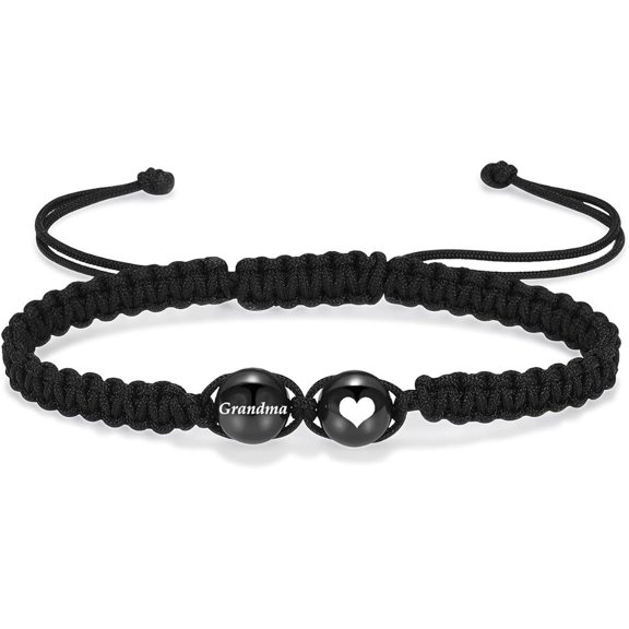 Adjustable Cremation Jewelry Heart Urn Bracelet for Ashes Women Men Braided Bracelets Heart Link Cremation Memorial Bracelet Memorial Bracelet Urn Bangle Ashes Holder