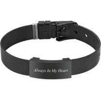 Adjustable Cremation Jewelry Urn Bracelet for Ashes Personalized Message Urn Bangle for Women Men Memorial Keepsake-Forever in My Heart