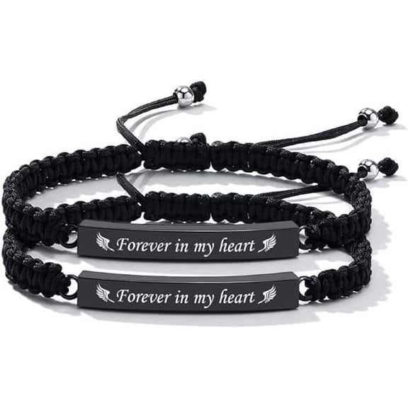 Adjustable Cremation Memorial Urn Bracelet - Stainless Steel Cremation Manmade Braided Urn Bracelet Keepsake Urn Bracelet for Ashes