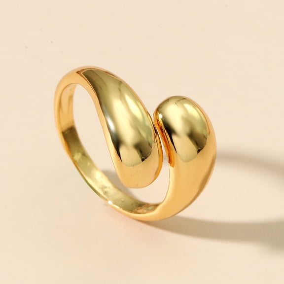 Womens Ring Adjustable Cross Ring Korean Fashion Geometric Ring Round Design Ring Gold Tone Ring or Silver Tone Ring Copper Ring for Women
