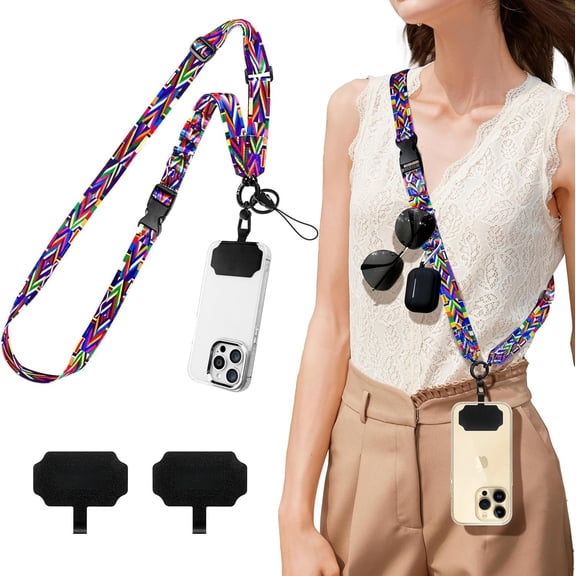 Adjustable Crossbody Phone Lanyard: Universal Crossbody Phone Strap Adjustable Phone Lanyard for