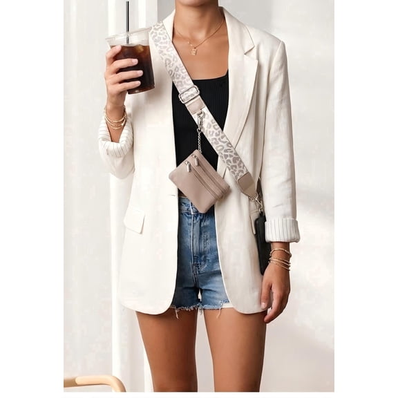 Adjustable Crossbody Phone Lanyard with Wallet, Hands-Free Phone Strap with Detachable Coin Purse, Universal Phone Strap for Women – Soft Leopard Beige