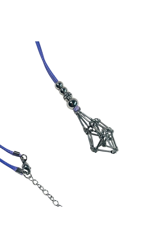 Adjustable Crystal Cage Necklace For Natural Stones Mesh Pendant Clavicle Chain Unisex Jewelry Gift For Men And Women