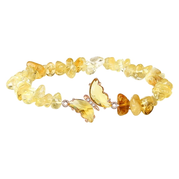 Adjustable Crystals Stone Butterfly For Women With Healing Energy Irregular Gemstones Beads Unique Designs