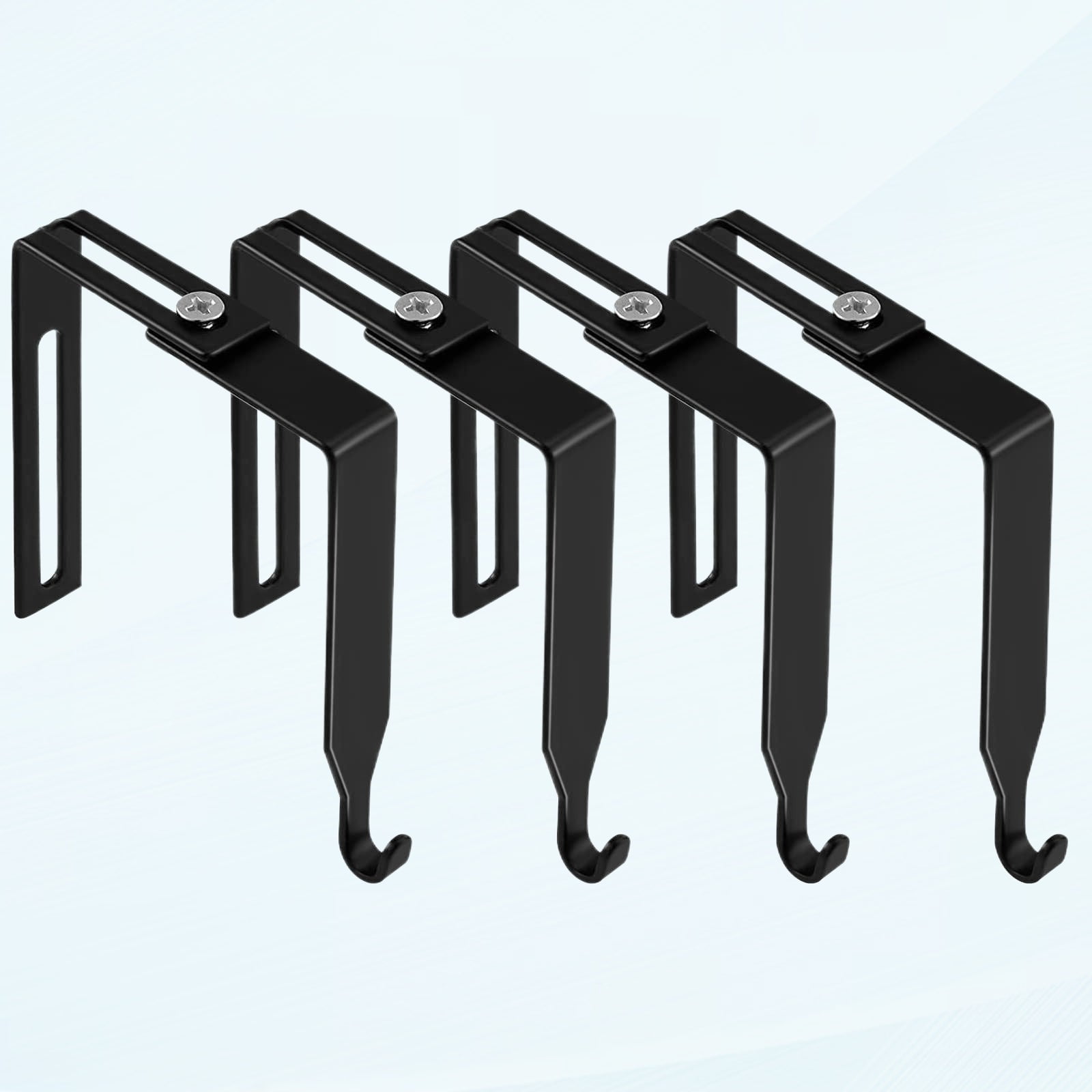 Adjustable Cubicle Hangers Over Door Hook Hanger Hooks 4PCS Metal