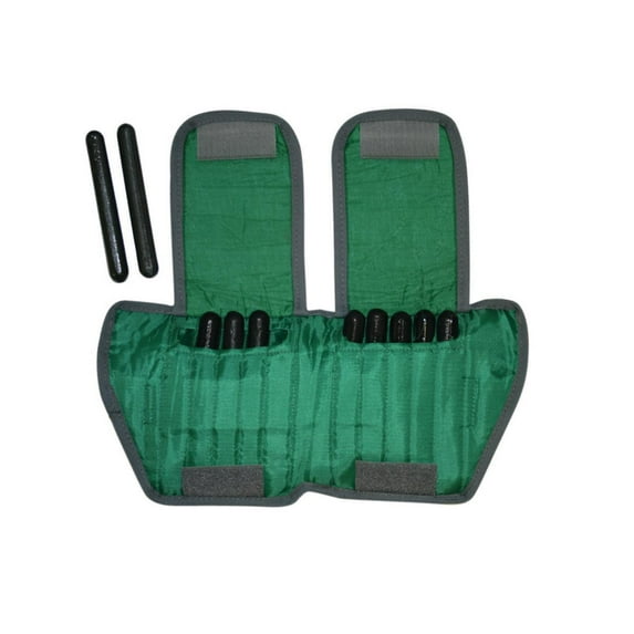 Adjustable Cuff ankle weight - 5 lb - 10 x 0.5 lb inserts - Green - each