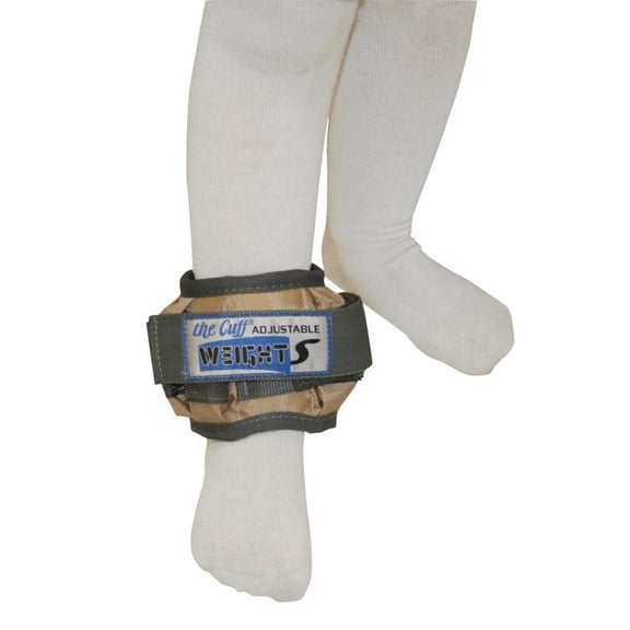 Adjustable Cuff pediatric ankle weight - 2 lb - 12 x 0.17 lb inserts - Tan - each