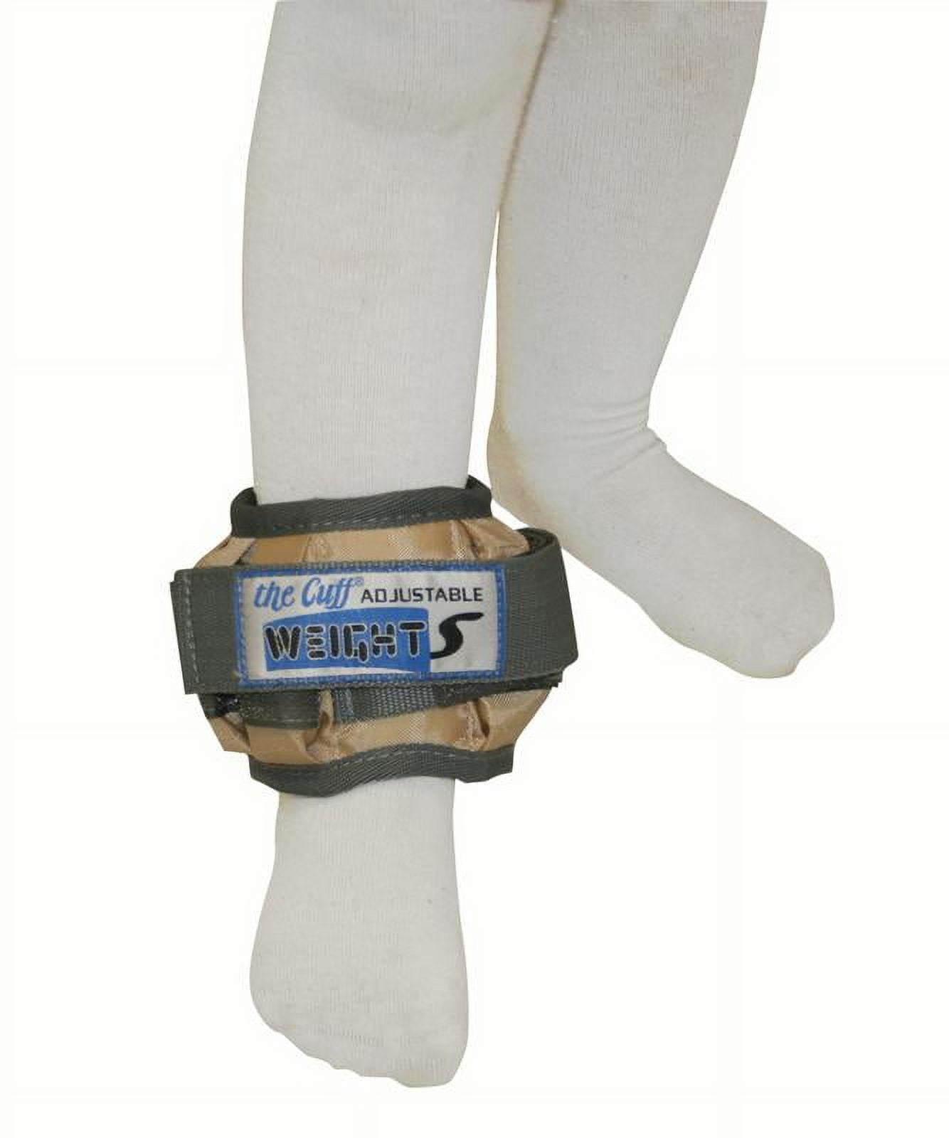 The Cuff Adjustable Pediatric Ankle Weight, 2 lb, Tan, 12 Removable ...