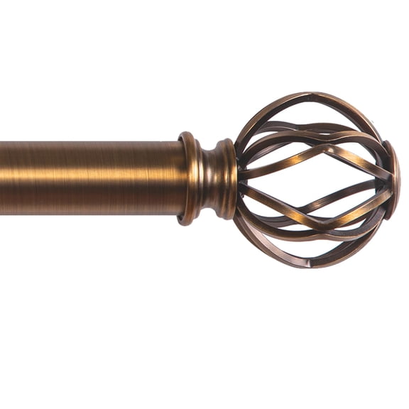 Adjustable Curtain Rod 18"-88" Antique Bronze Decorative Drapery for Windows
