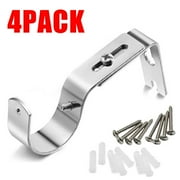 Adjustable Curtain Rod Bracket, Heavy Duty Curtain Rod Holders 4 Pack Curtain Rods Hooks Hangers for Wall Curtain Brackets Extender Fit for 1 Inch Drape Rods