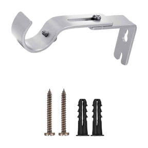 Adjustable Curtain Rod Brackets Holders, Loetky Heavy Duty Metal Window Drapery Rod Brackets, Premium Wall Mounts Holders For 1 Inch Rod, 1Pc