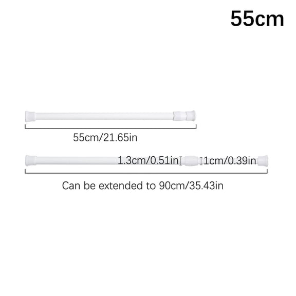 Adjustable Curtain Rod Metal Curtain Rod Holder Without Drilling Curtain Stick Shower Rod Wardrobe Bracket Extendable Stick