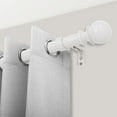 thumbnail image 1 of Adjustable Curtain Rod for Windows 48"-86",1" Round Ball Finial Single Curtain Rod,Easy to Install,White, 1 of 10