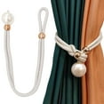 thumbnail image 1 of Adjustable Curtain Tie Backs, Rope Holdback for Drapes, Beige, 1 of 10
