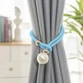 thumbnail image 1 of Adjustable Curtain Tiebacks for Drapes, Set of 2 Polyester Tie Backs in Blue, White, Gray, Red, Gold, Sky Blue, Modern Curtain Holdbacks for Thin or Thick Draperies for Home and Office FAJHHA, 1 of 9