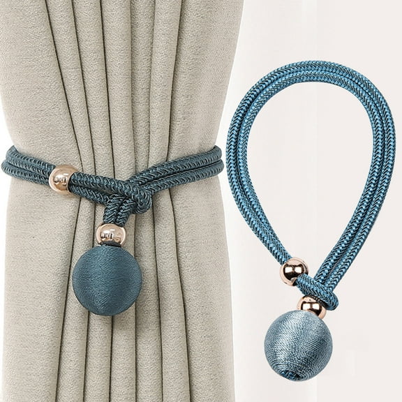 Adjustable Curtain Tiebacks | Modern Curtain Holdbacks for Thin or Thick Drapes | Elastic Strap Design for Home & Office Window Draperies | 47cm Length