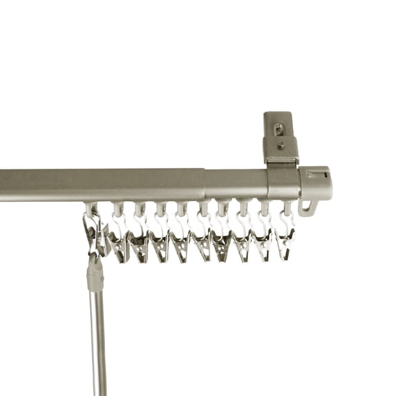 Adjustable Curtain Track Rod 28-48" - Silver
