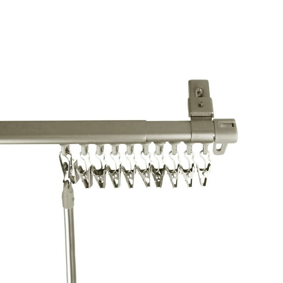Adjustable Curtain Track Rod 66-120" - Silver