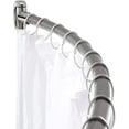 thumbnail image 1 of Adjustable Curved Shower Rod, 42-72 inches Extra Wide Shower Curtain Rod, Rust proof, Premium Stainless Steel, Curved Shower Curtain Rod for Bathroom, Need to Drill, Silver, 1 of 4