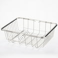 thumbnail image 1 of Adjustable Curved bottom Over Sink Stainless Steel Dish Drying Rack ,Fruit and Vegetable basket, 1 of 5