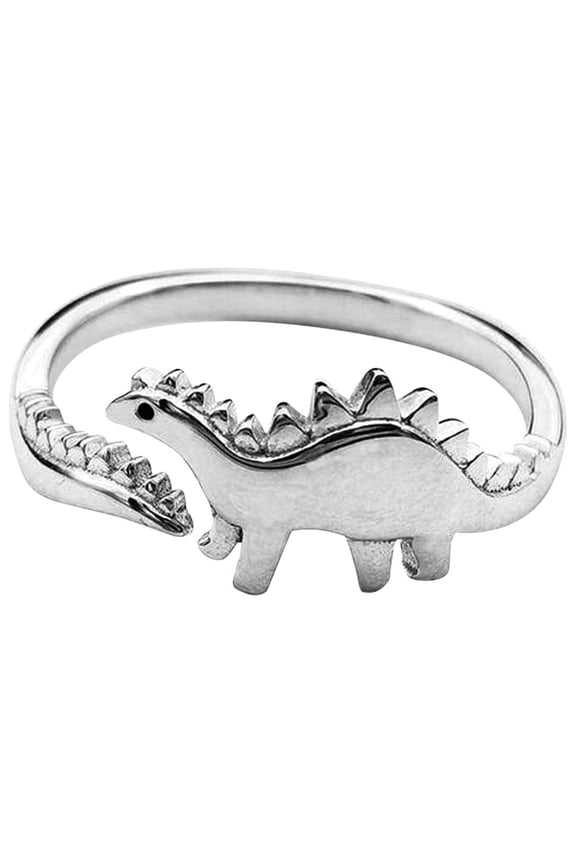 Adjustable Cute Dinosaur Ring Silver Band Ring Cute Silver Ringbest Love Giftdai