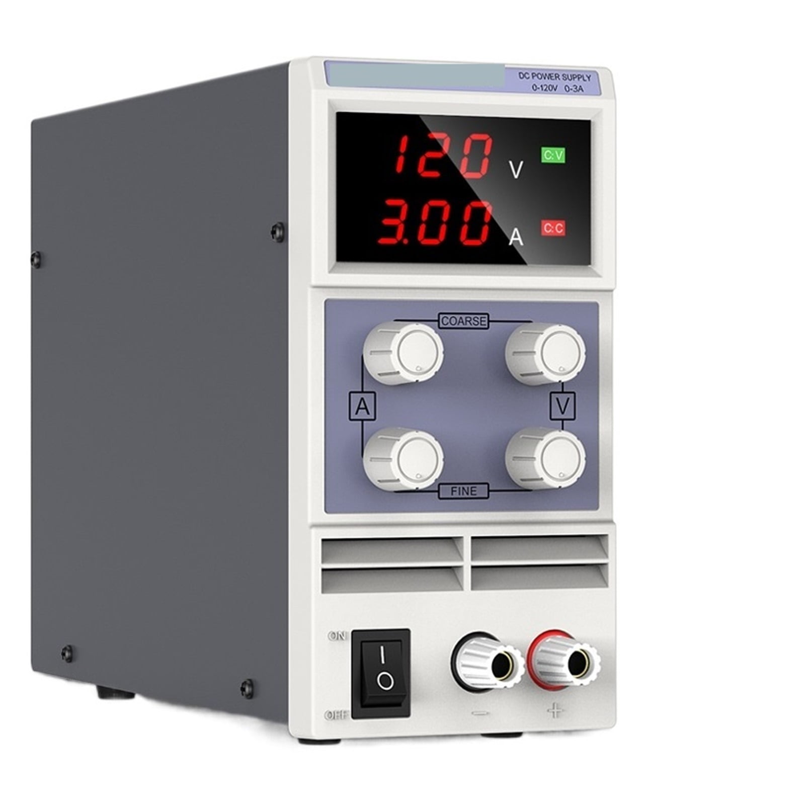 Adjustable DC Power Supply,120V 3A LED Digital Lab Bench Power Source,Stabilized Power Supply,Voltage Regulator Switch ,Stable Output