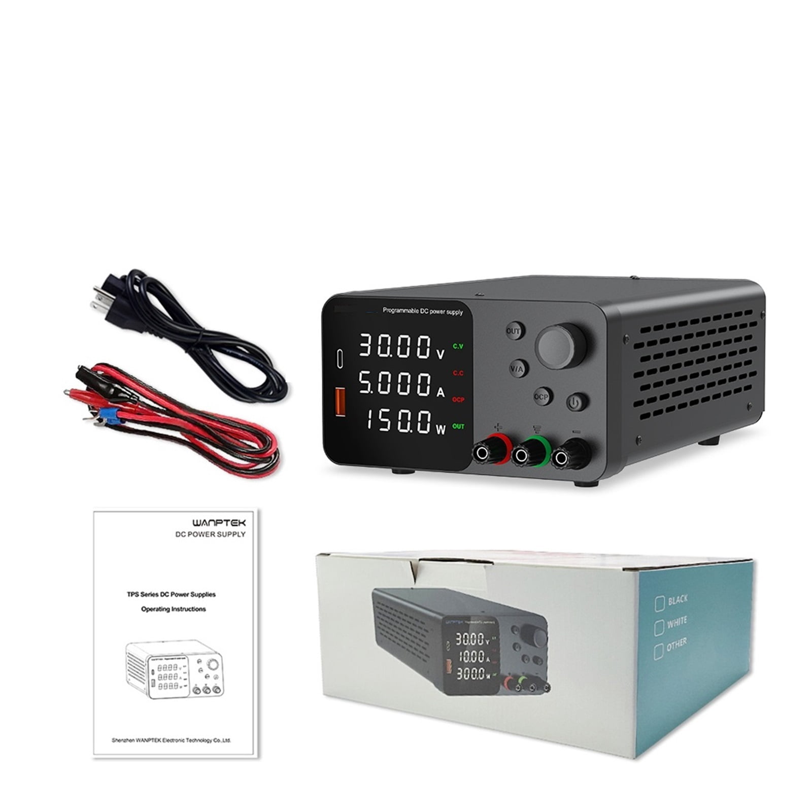 Adjustable DC Power Supply 30V 10A 60V 5A Lab Bench Power Source ...